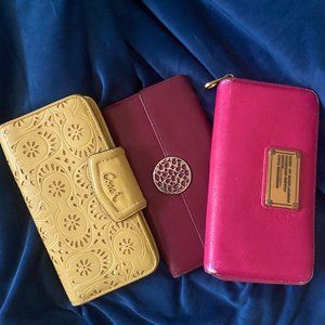 Trio of Designer Wallets (2 Coach, 1 Marc by Marc Jacobs)